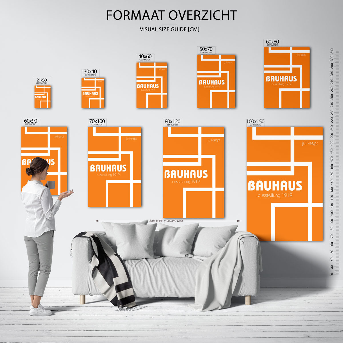 Lijnen en kleurvlakken Poster