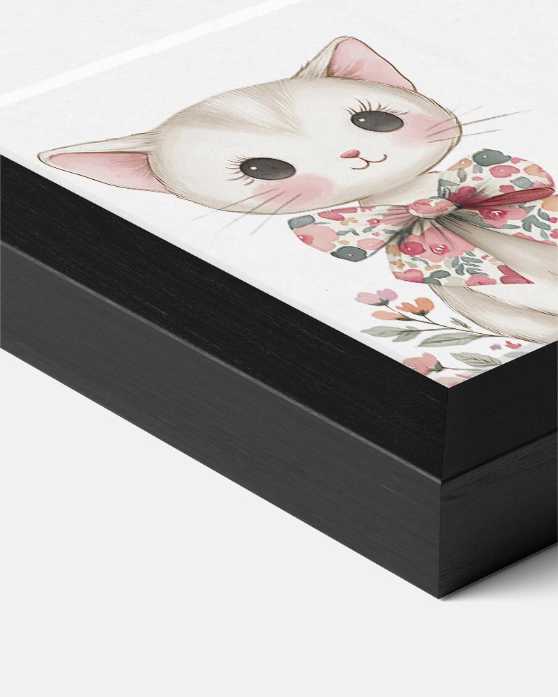 Kat met Strik Poster-WallArtistic