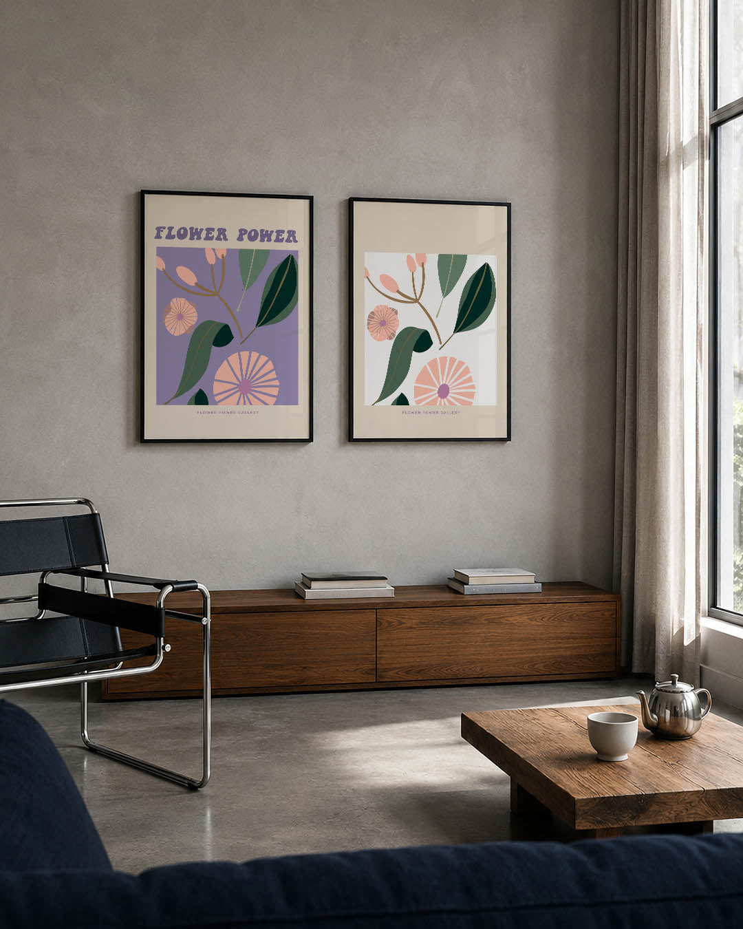 Bloemvormen en kleuren Posterset