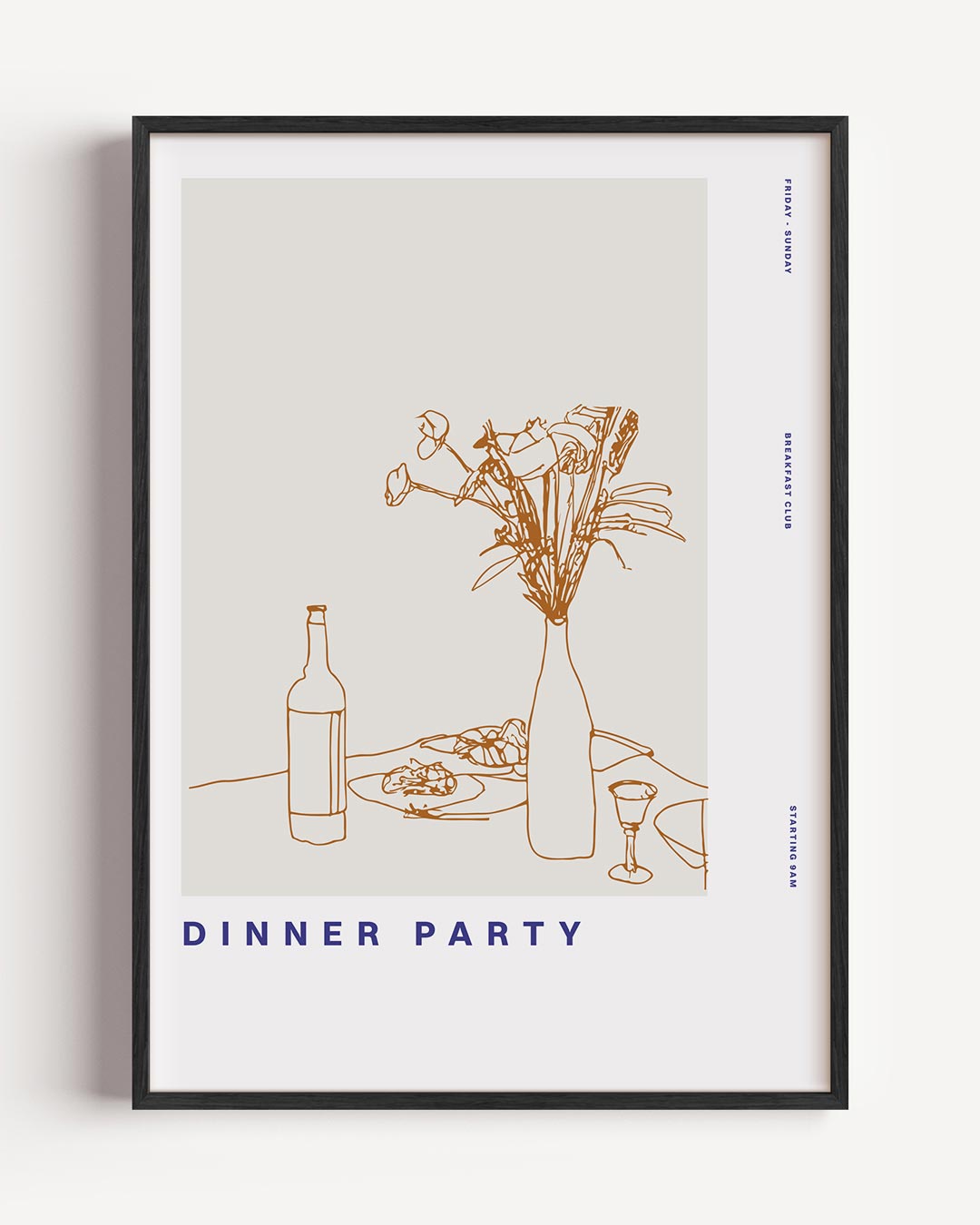 Stijlvolle Dinner Party Poster-WallArtistic