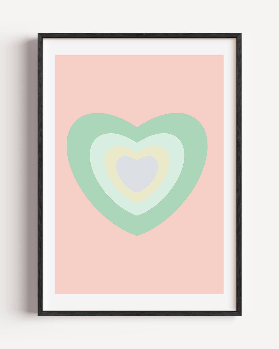 Pastel Hartjes Poster-WallArtistic