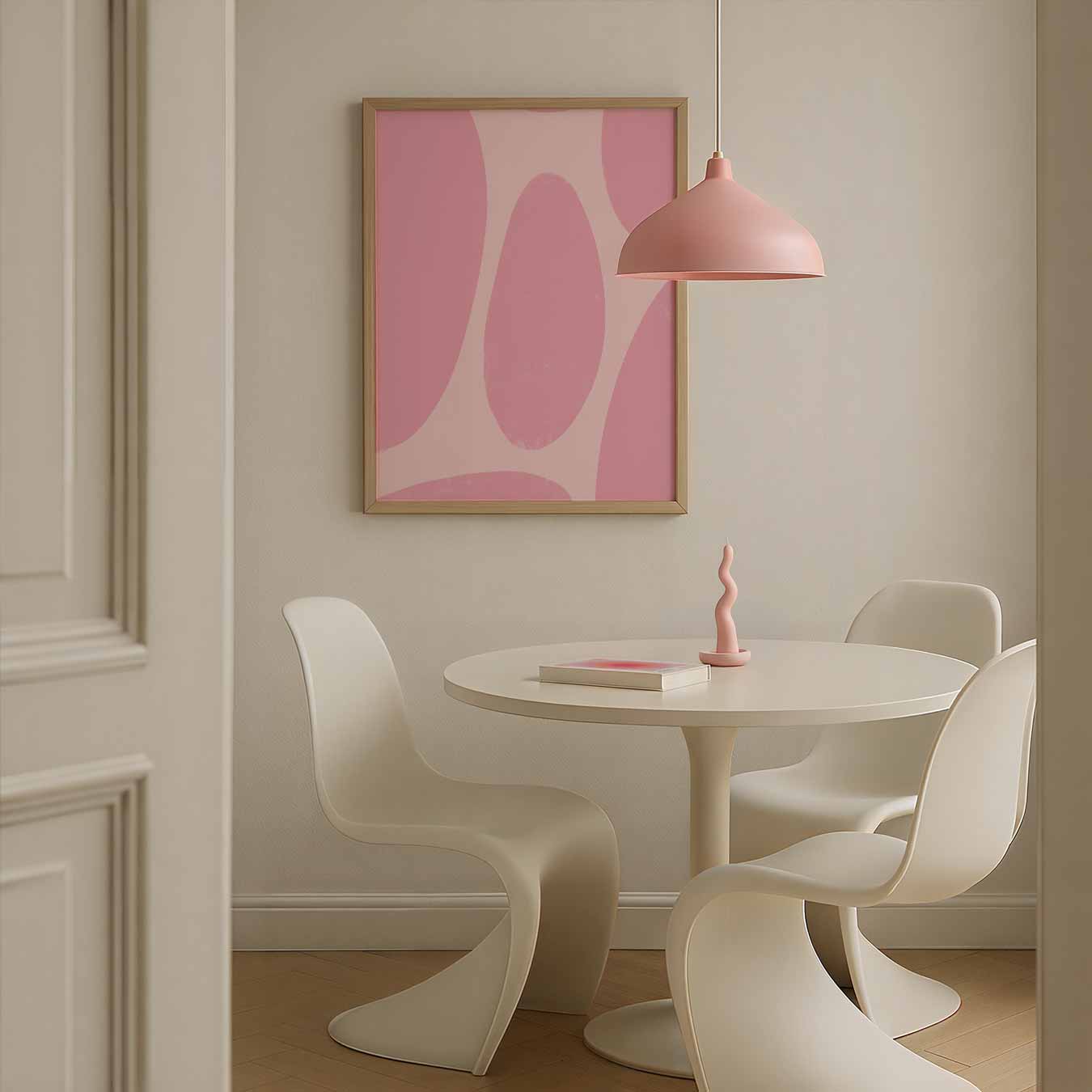 Roze Organische Vormen Poster