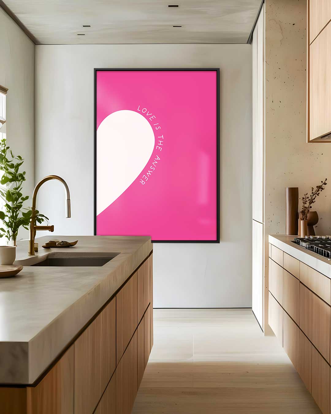 Liefde is het Antwoord Canvas Kunstwerk-canvas-dibond-plexiglas-wanddecoratie-WallArtistic