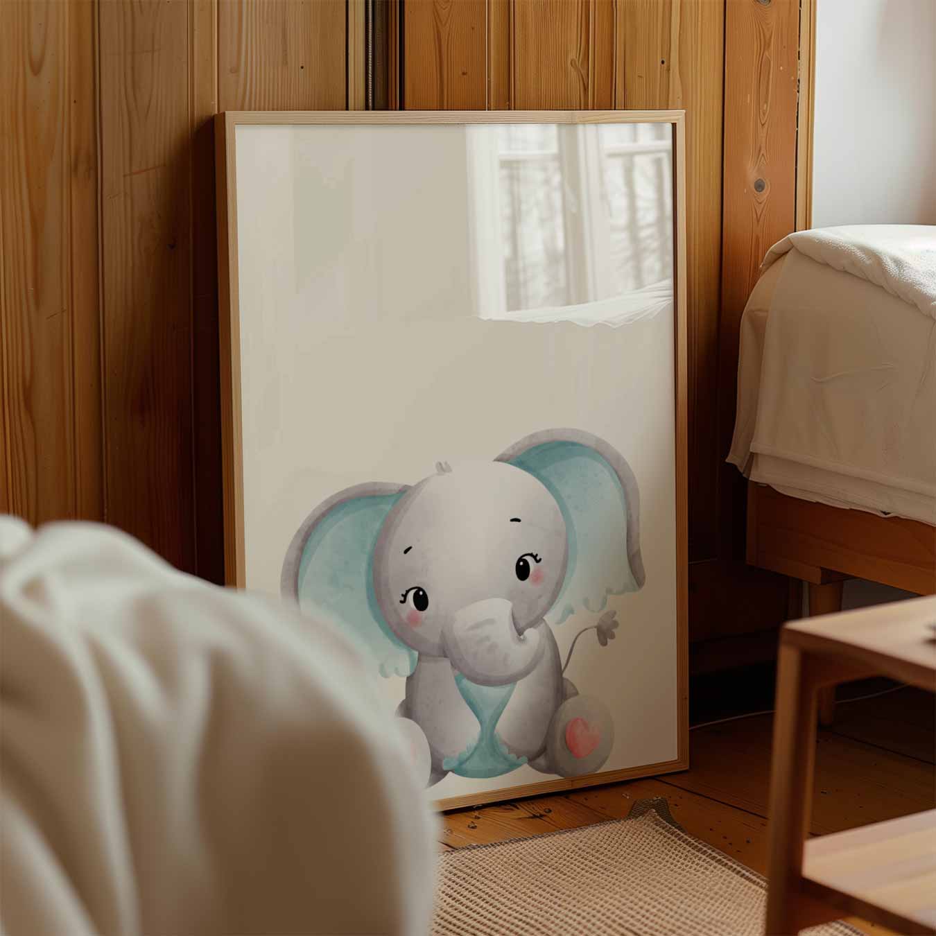 Schattige Olifantenposter-WallArtistic