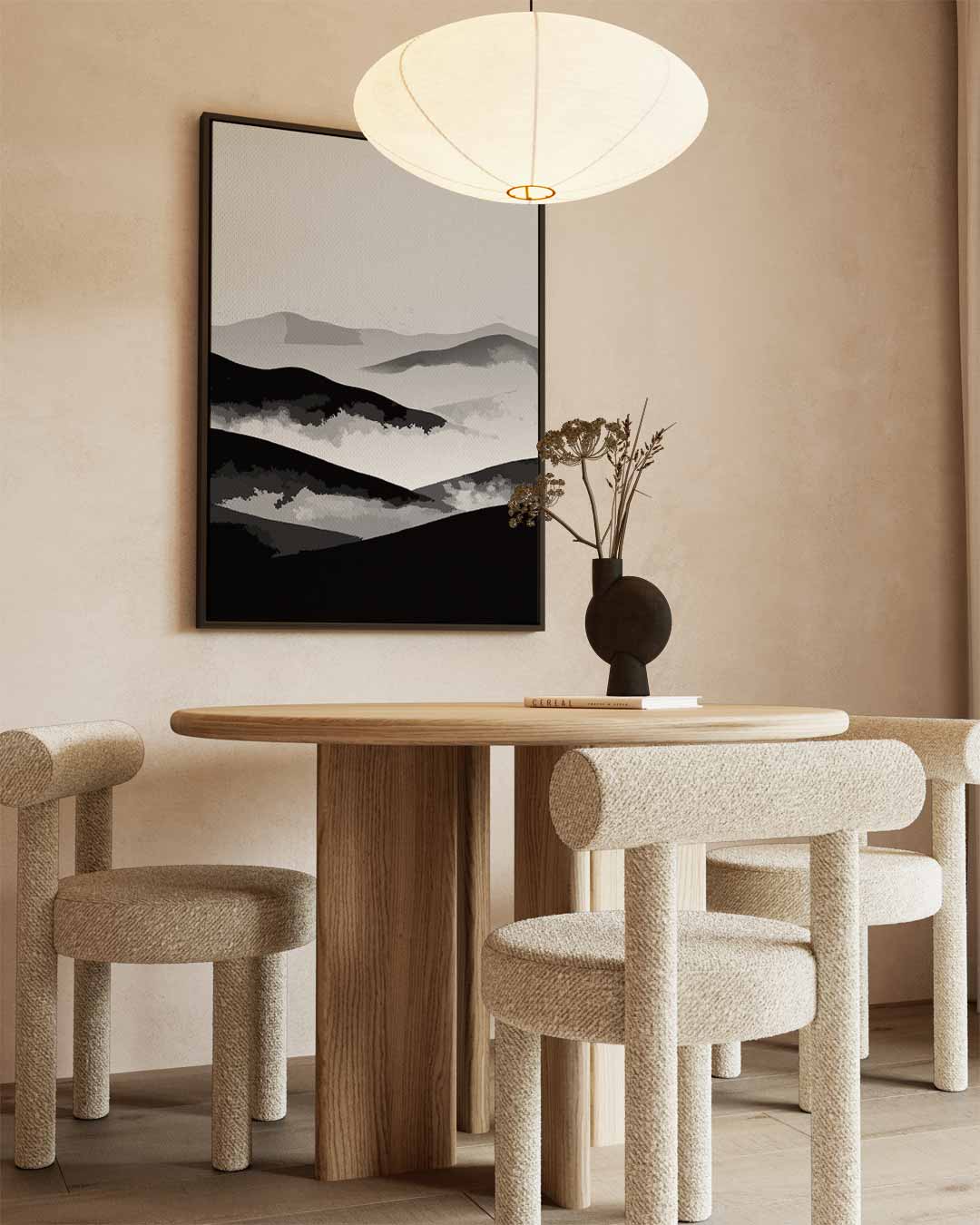 Mystieke Bergsilhouetten Kunstwerk-canvas-dibond-plexiglas-wanddecoratie-WallArtistic