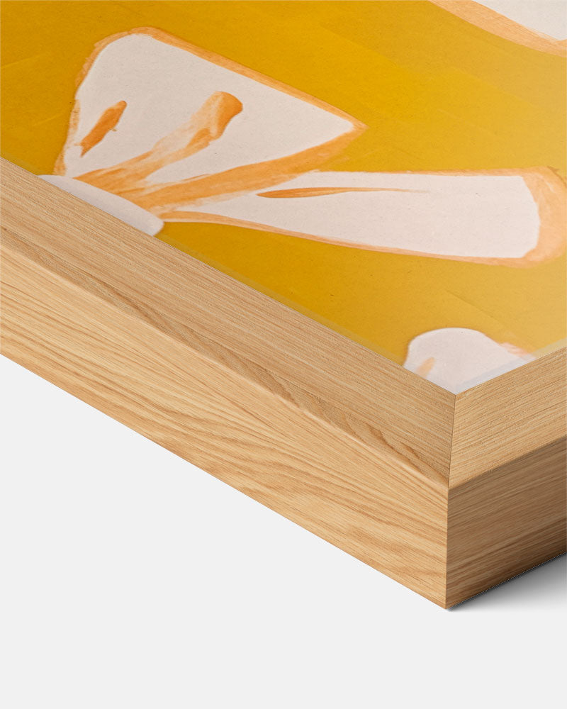 Strikjes op Mosterdgeel Poster-WallArtistic