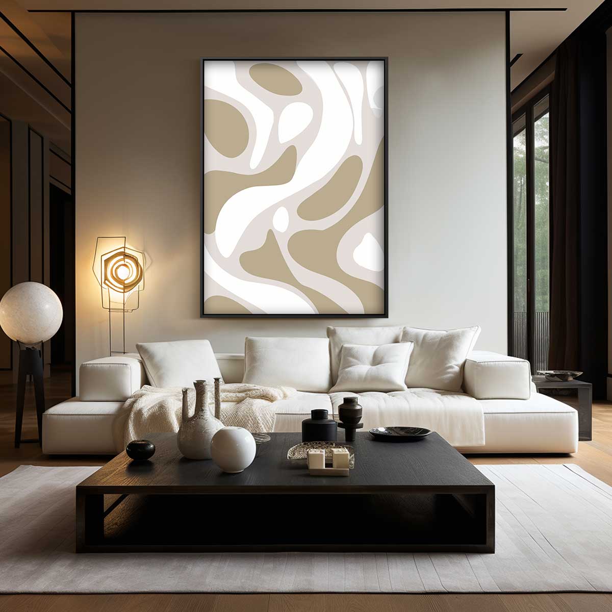 Organische Flow Canvas Kunstwerk-canvas-dibond-plexiglas-wanddecoratie-WallArtistic