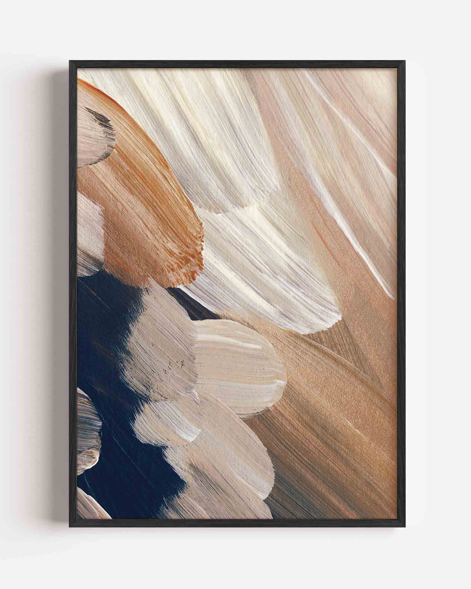 Abstracte penseelstreken Poster