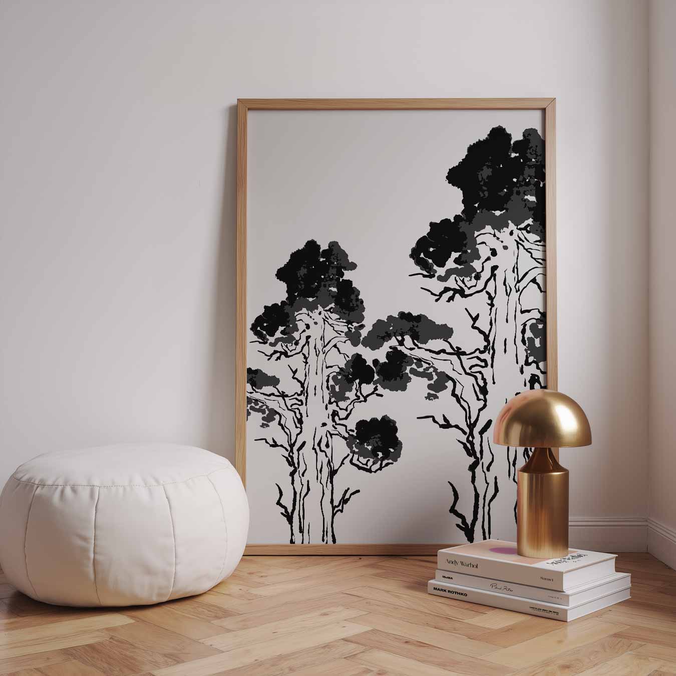Mystieke Boom Silhouetten Poster-WallArtistic
