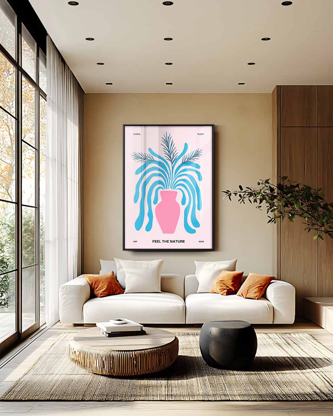 Vrolijke Vaas Kunstwerk-canvas-dibond-plexiglas-wanddecoratie-WallArtistic