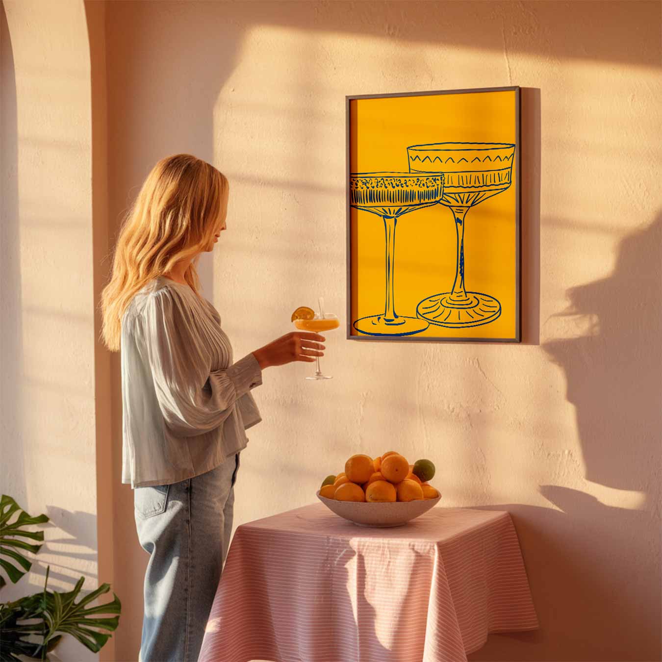 Stijlvolle Cocktailglazen Poster-WallArtistic