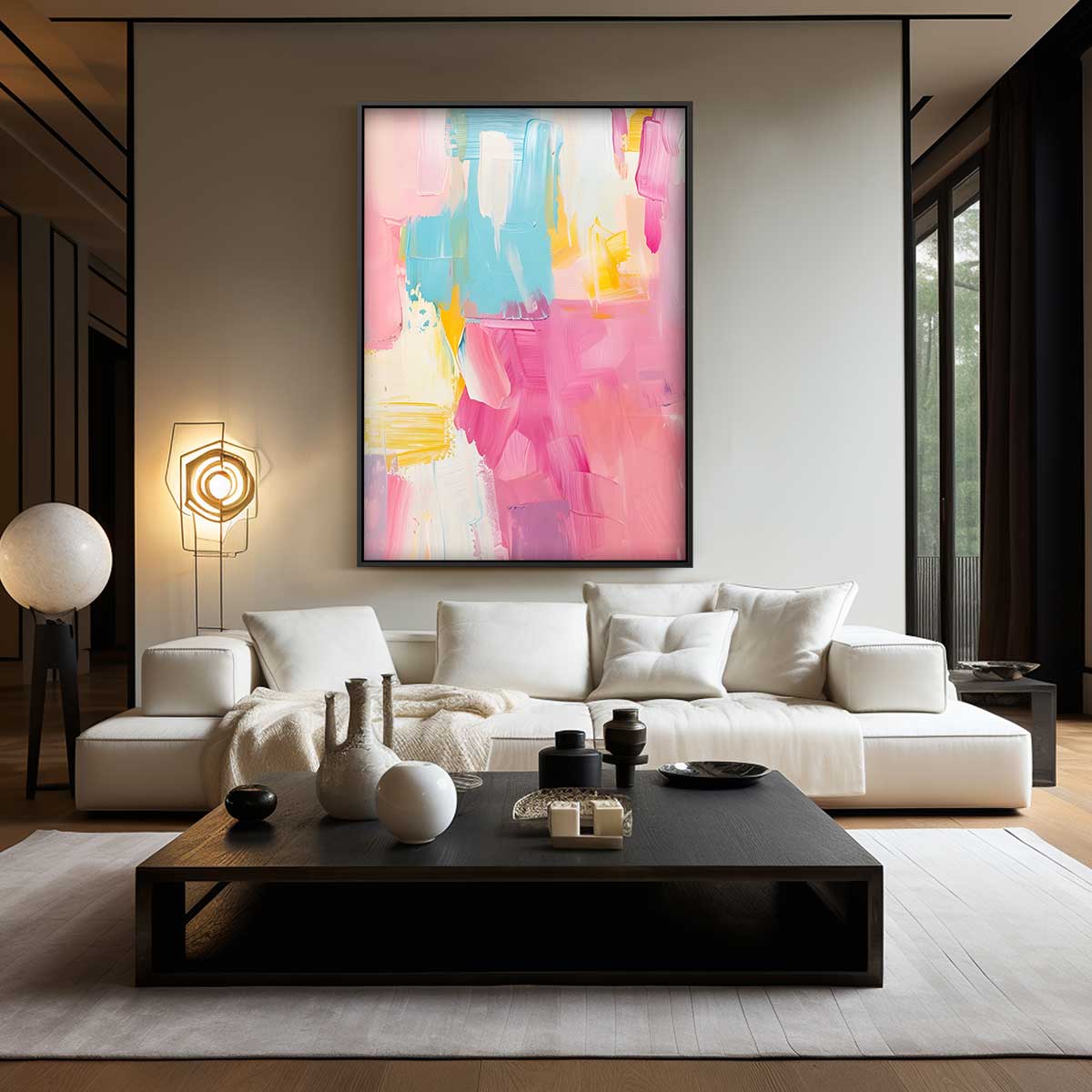 Kleurrijke Dagdroom Kunstwerk-canvas-dibond-plexiglas-wanddecoratie-WallArtistic