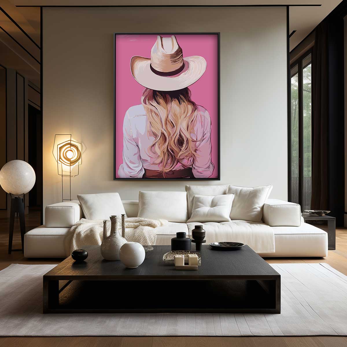 Cowboy Glamour Kunstwerk-canvas-dibond-plexiglas-wanddecoratie-WallArtistic