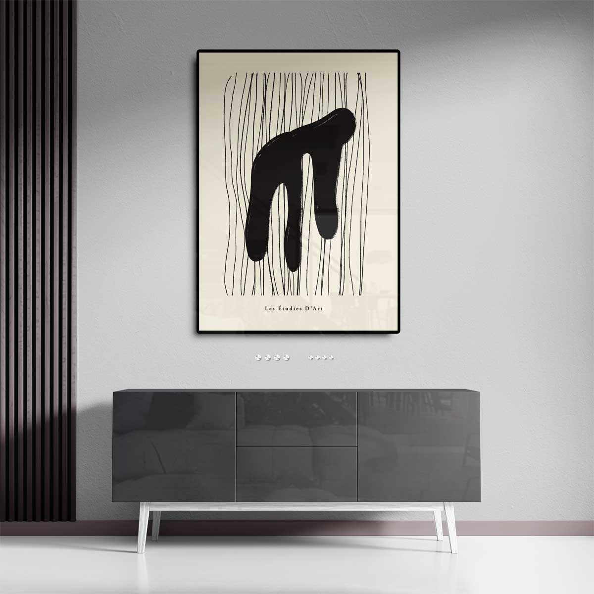 Speelse Schaduw Abstractie Kunstwerk-canvas-dibond-plexiglas-wanddecoratie-WallArtistic