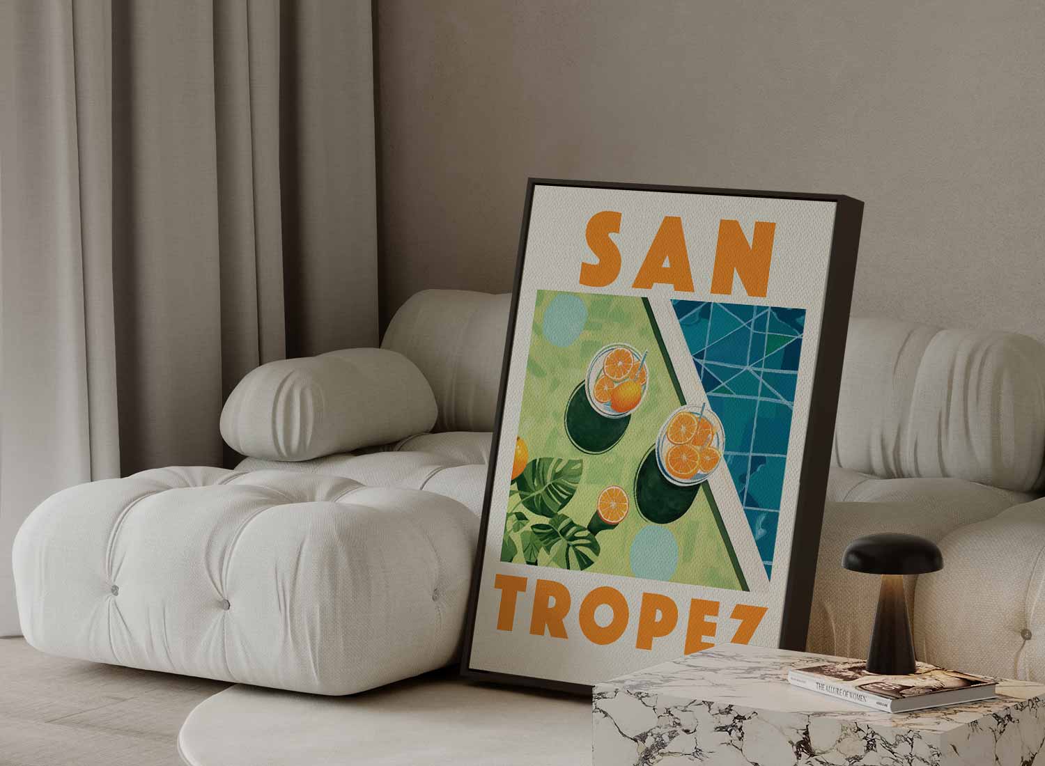 Zonnige St. Tropez Droom Kunstwerk-canvas-dibond-plexiglas-wanddecoratie-WallArtistic