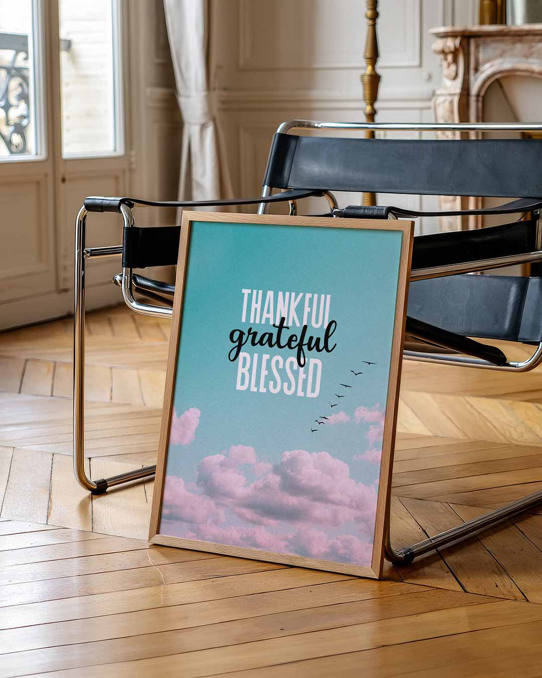 Thankful Grateful Blessed Poster-WallArtistic