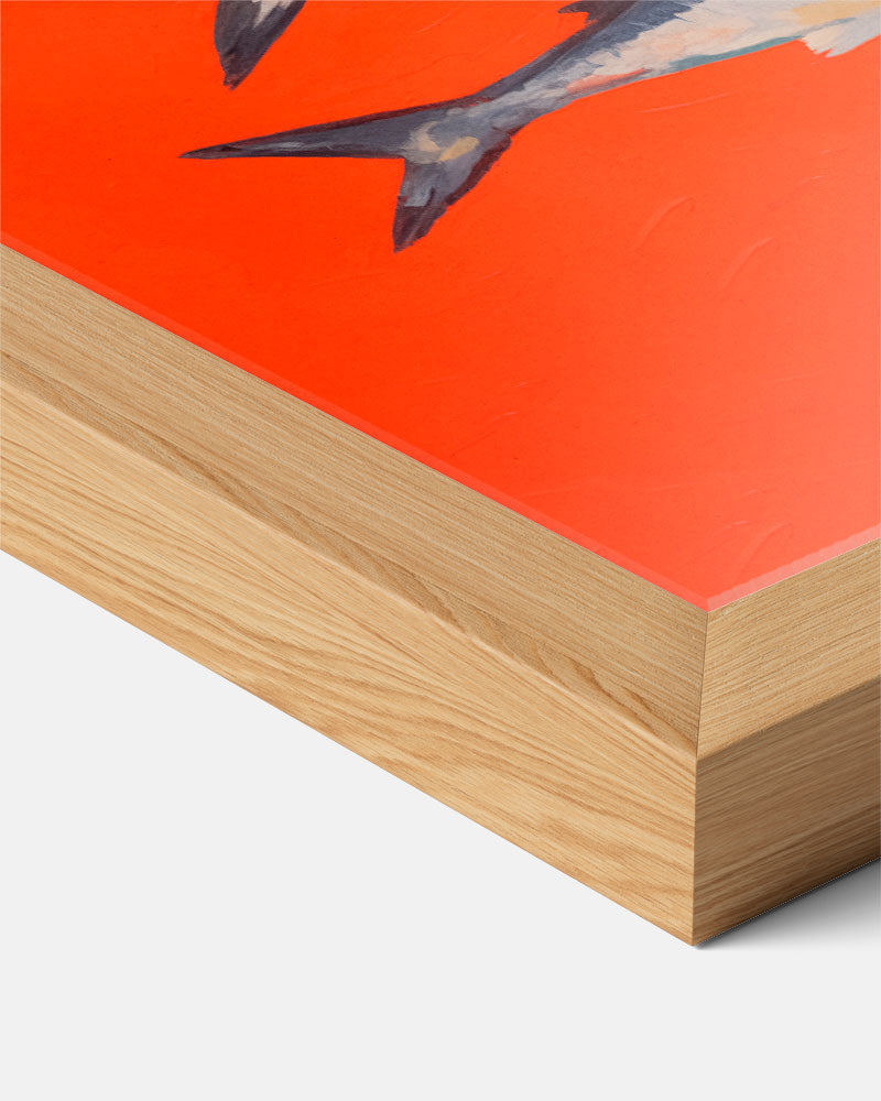 Speelse Sardientjes in Vrolijk Oranje Poster-WallArtistic