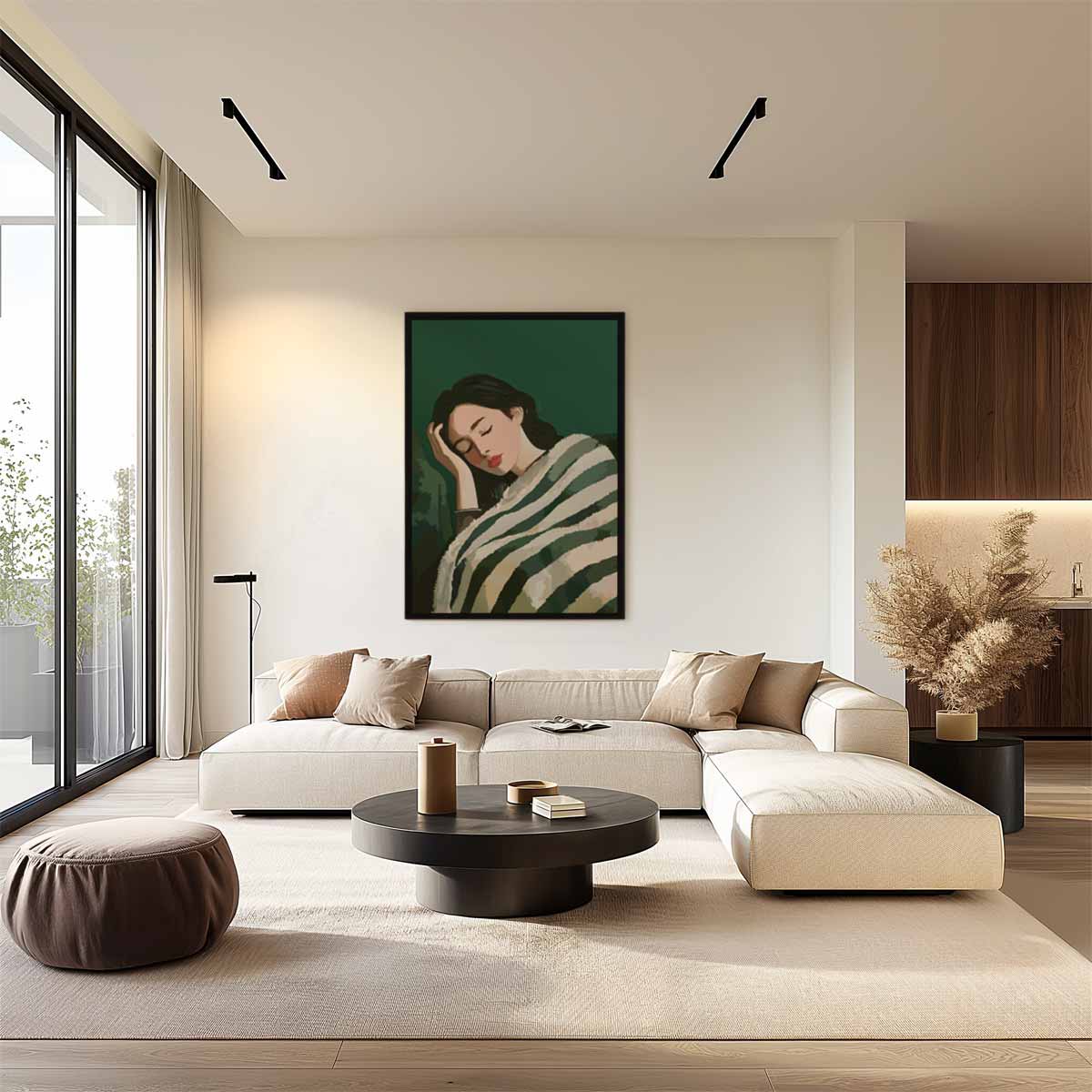 Slaapende Schoonheid Kunstwerk-canvas-dibond-plexiglas-wanddecoratie-WallArtistic