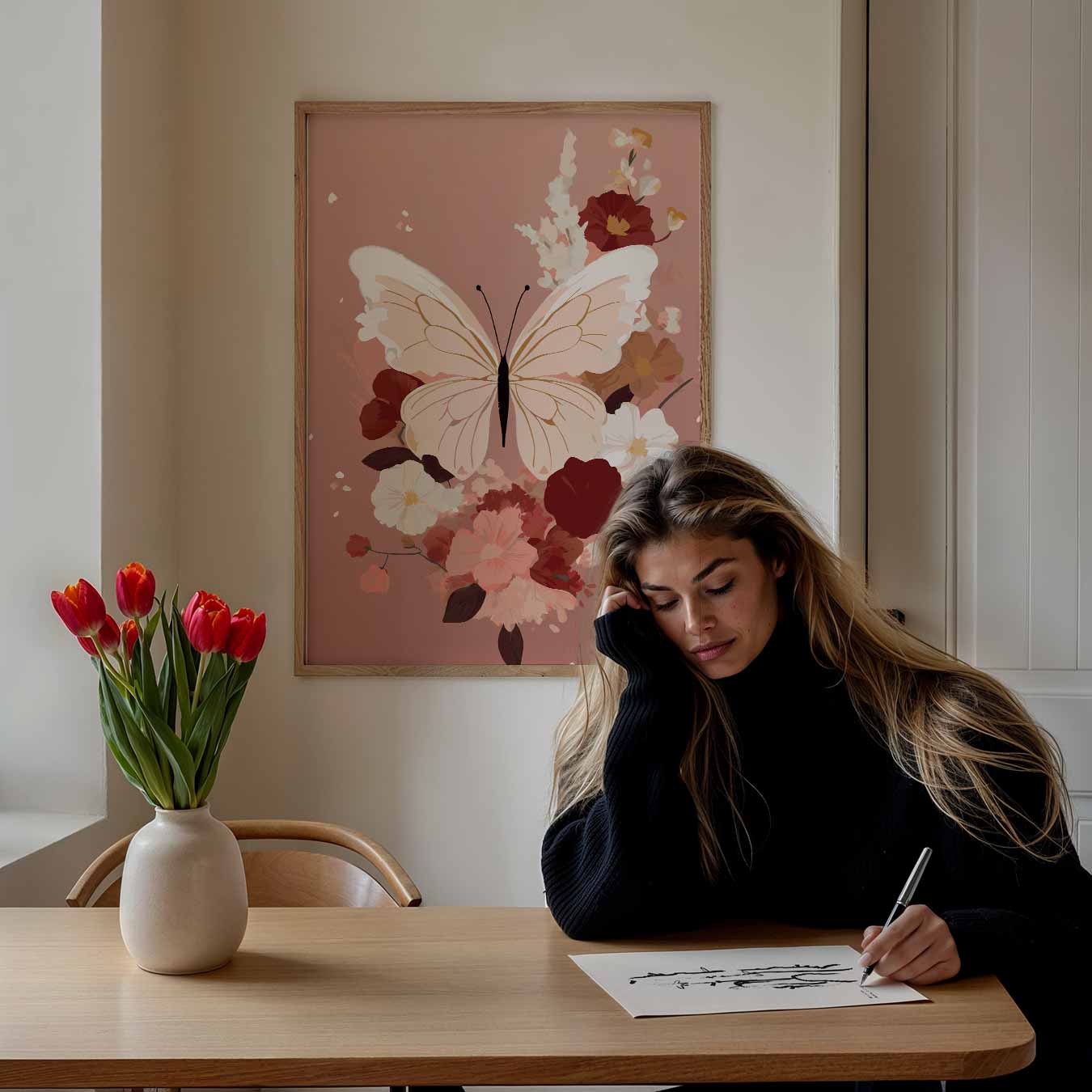 Dromerige Vlinderbloemenposter