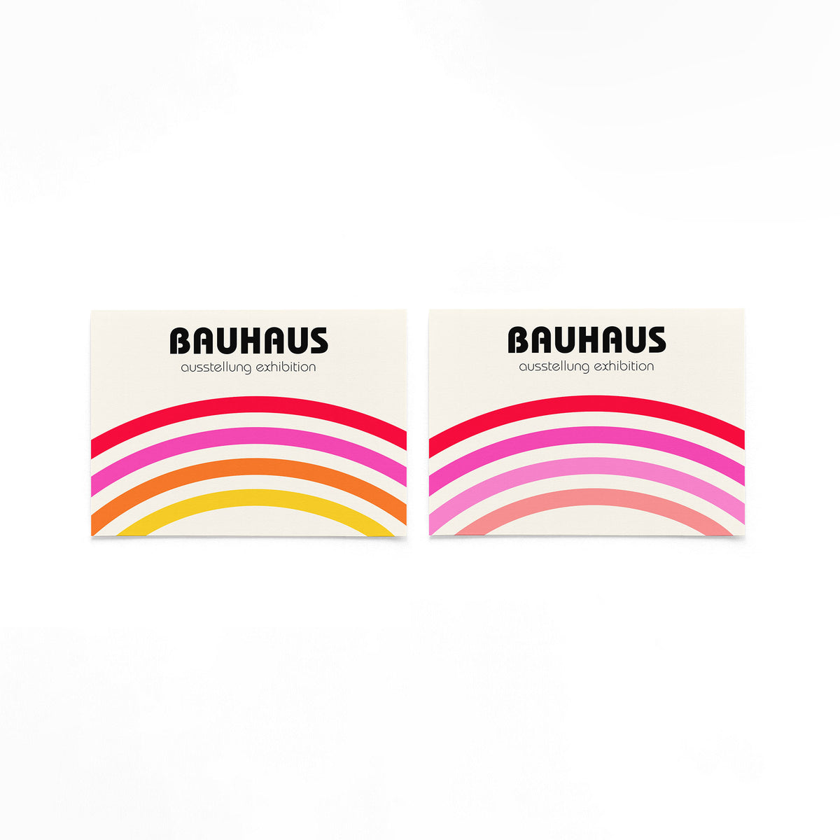 Twee landscape posters met kleurrijke regenboogbogen als vrijstaande productfoto