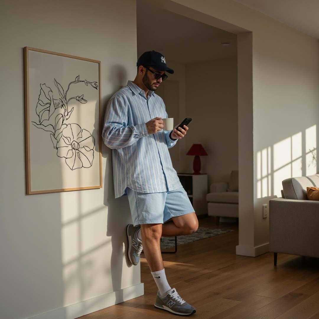 Minimalistische Bloemenillustratie Poster-WallArtistic