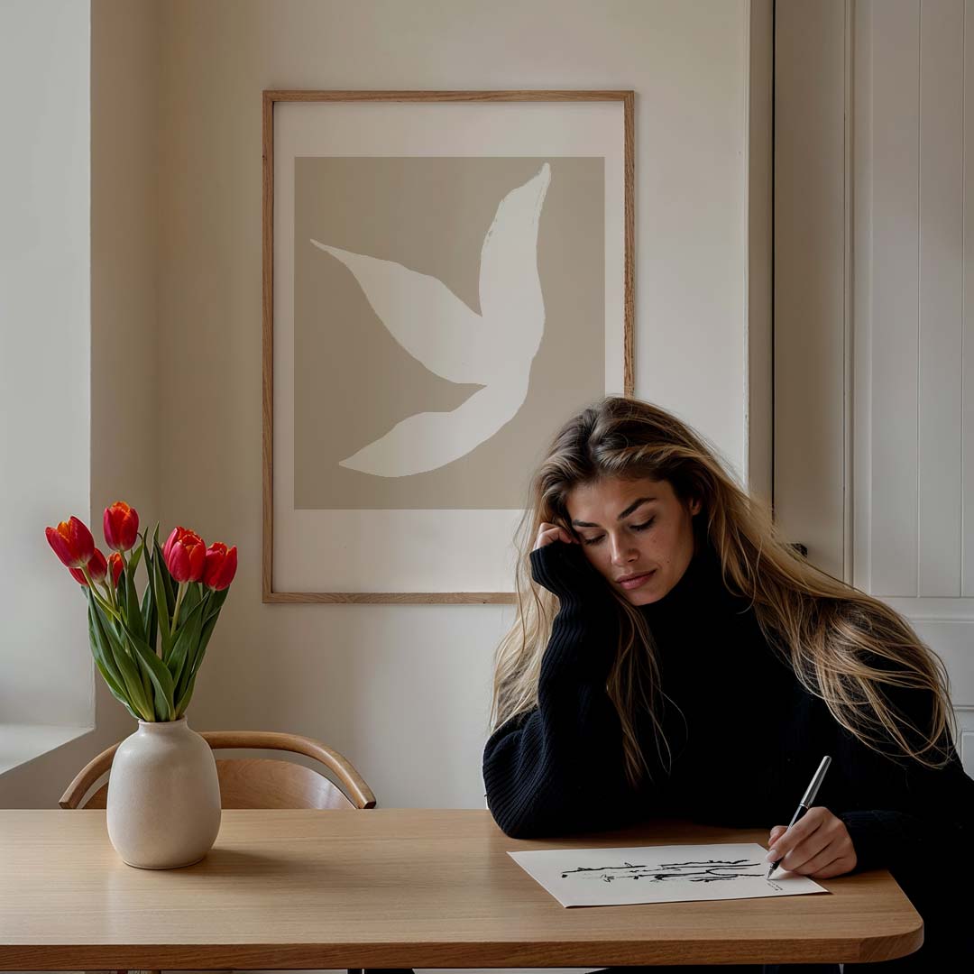 Minimalistische Bladvorm Poster-WallArtistic