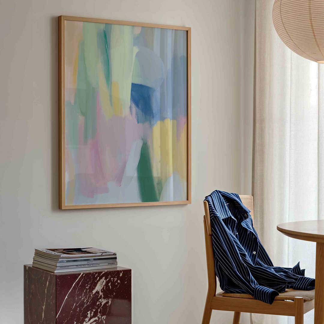 Abstracte pastelkleuren Poster