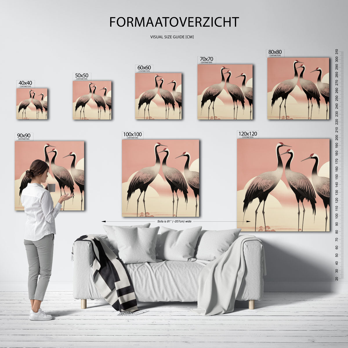 Drie kraanvogels Poster
