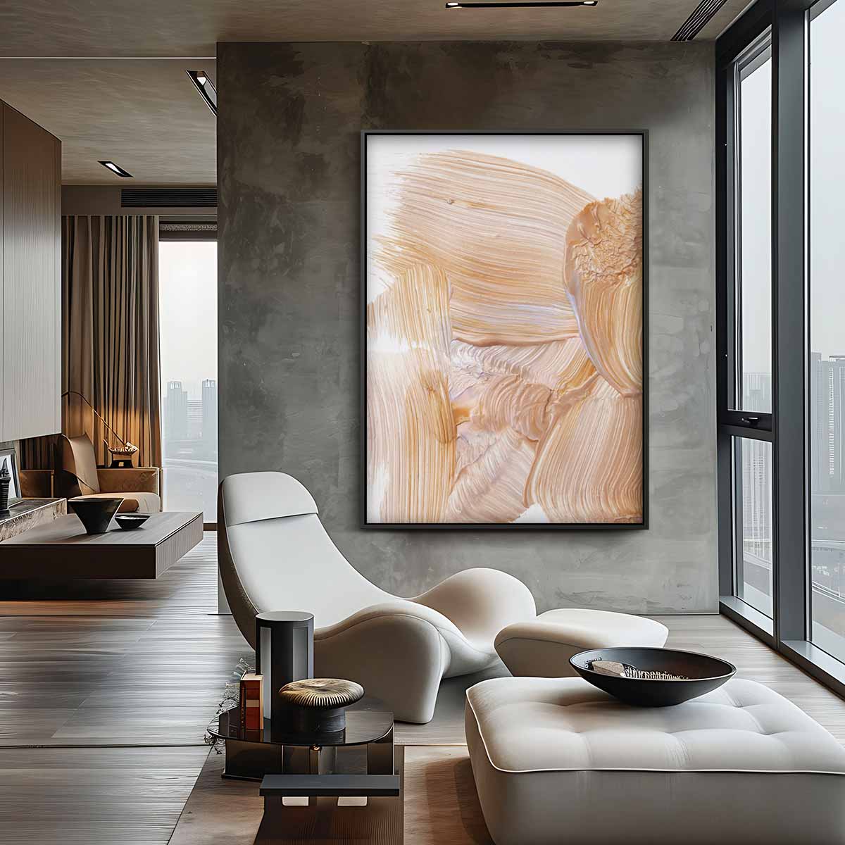 Droomachtige Texturen in Aardetinten Kunstwerk-canvas-dibond-plexiglas-wanddecoratie-WallArtistic