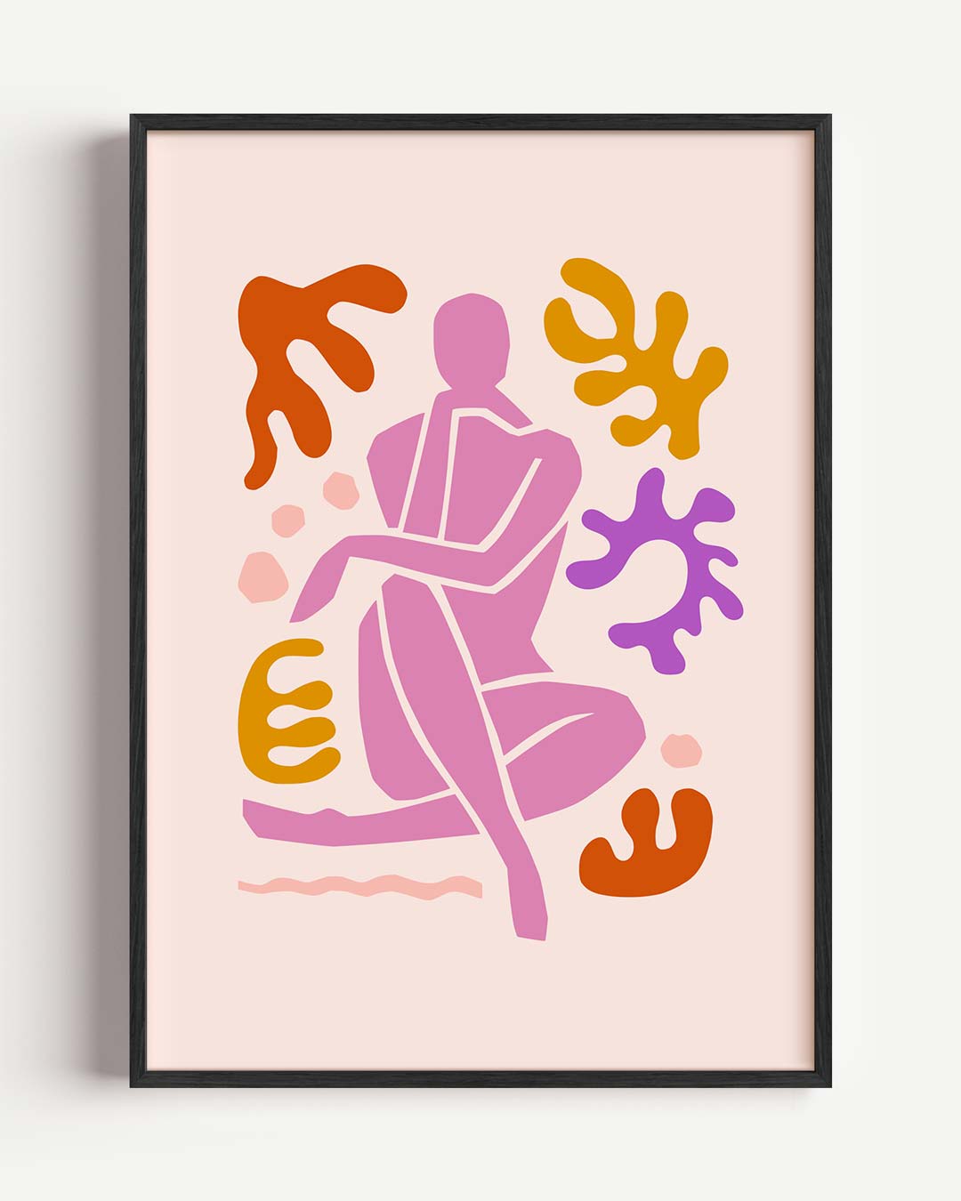 Abstracte Vrouwelijke Kunstposter-WallArtistic