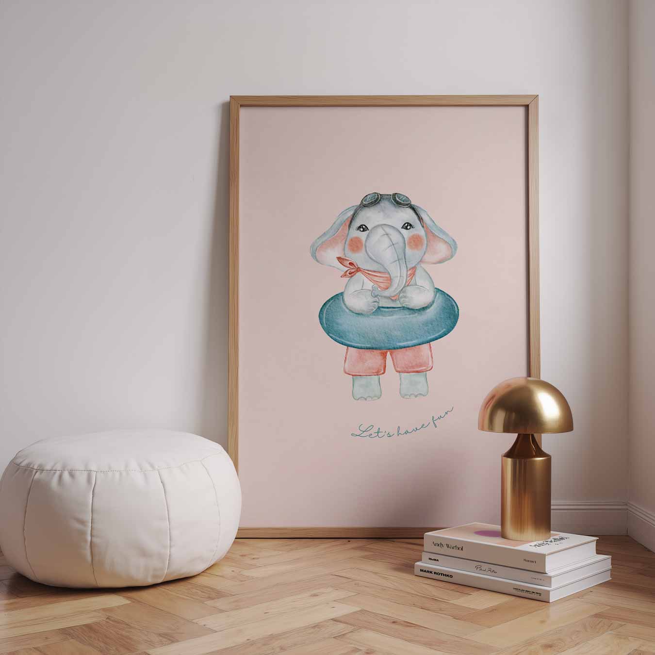 Schattige Olifant Kinderposter-WallArtistic