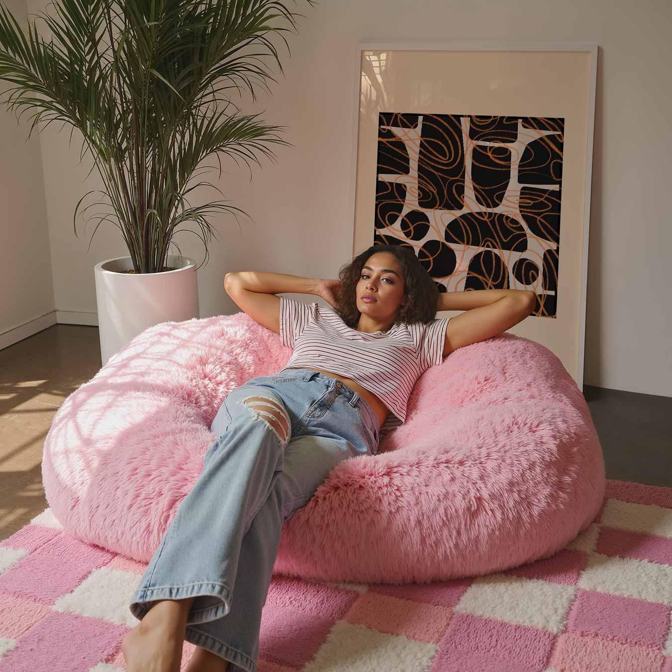 Abstracte Swirl Patronen Poster-WallArtistic