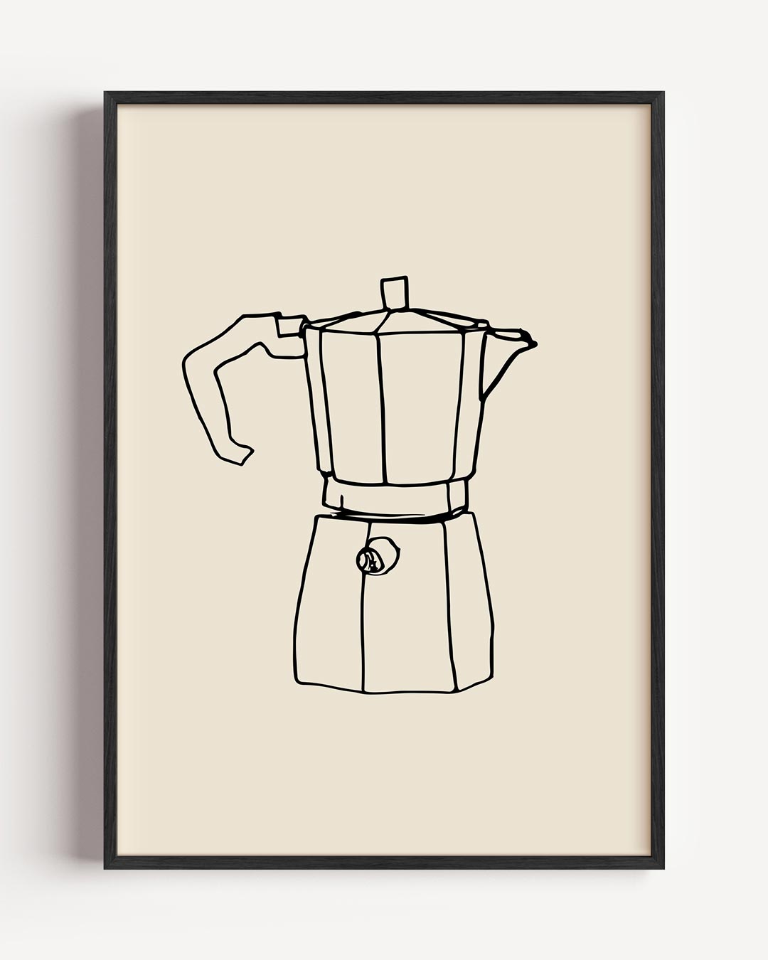 Minimalistische Moka Pot Poster-WallArtistic