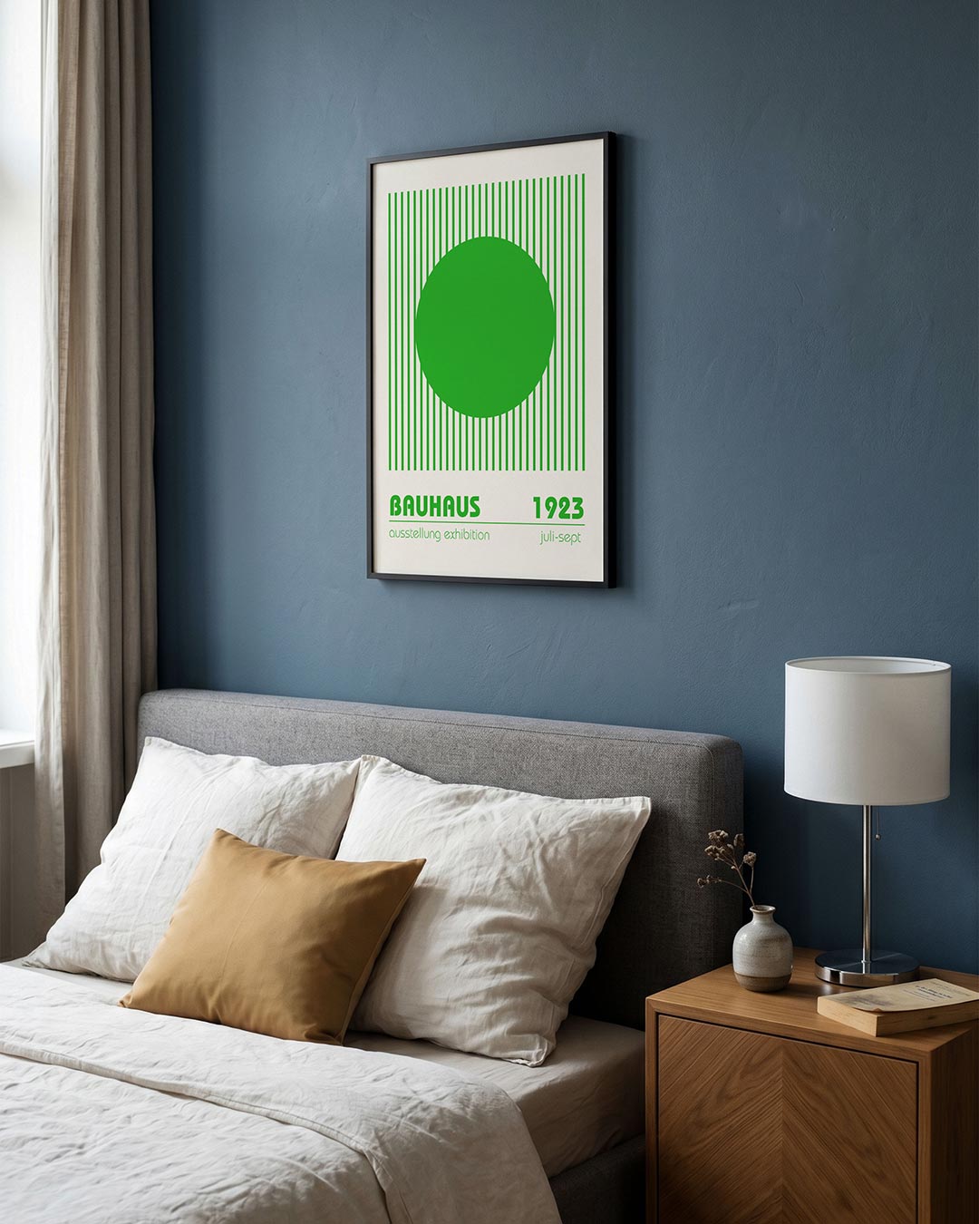Groene cirkel lijnen Poster