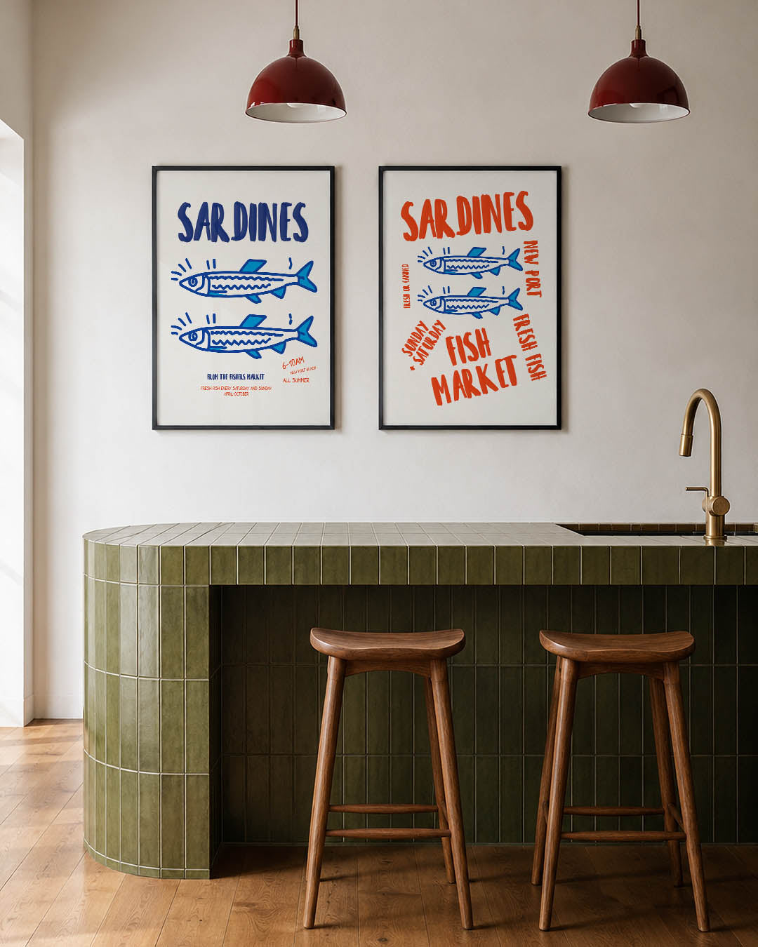 Visuele vissen Posterset