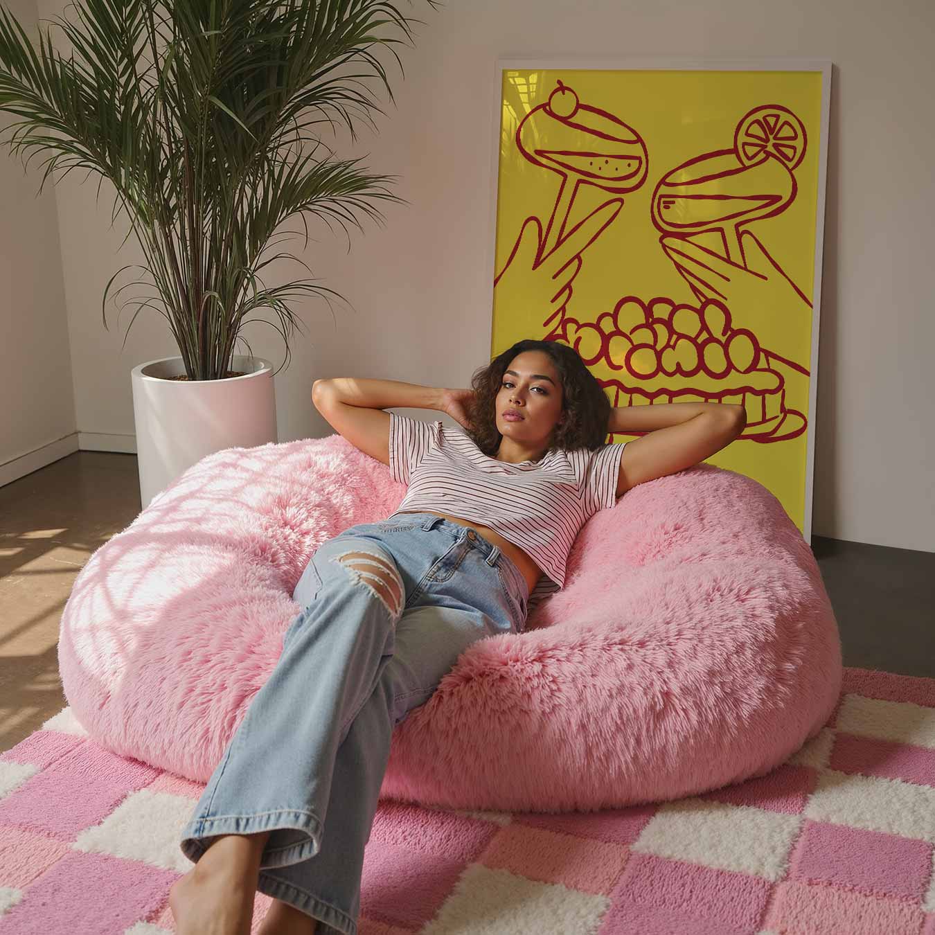 Feestelijke Cocktail & Taart Illustratie Poster-WallArtistic