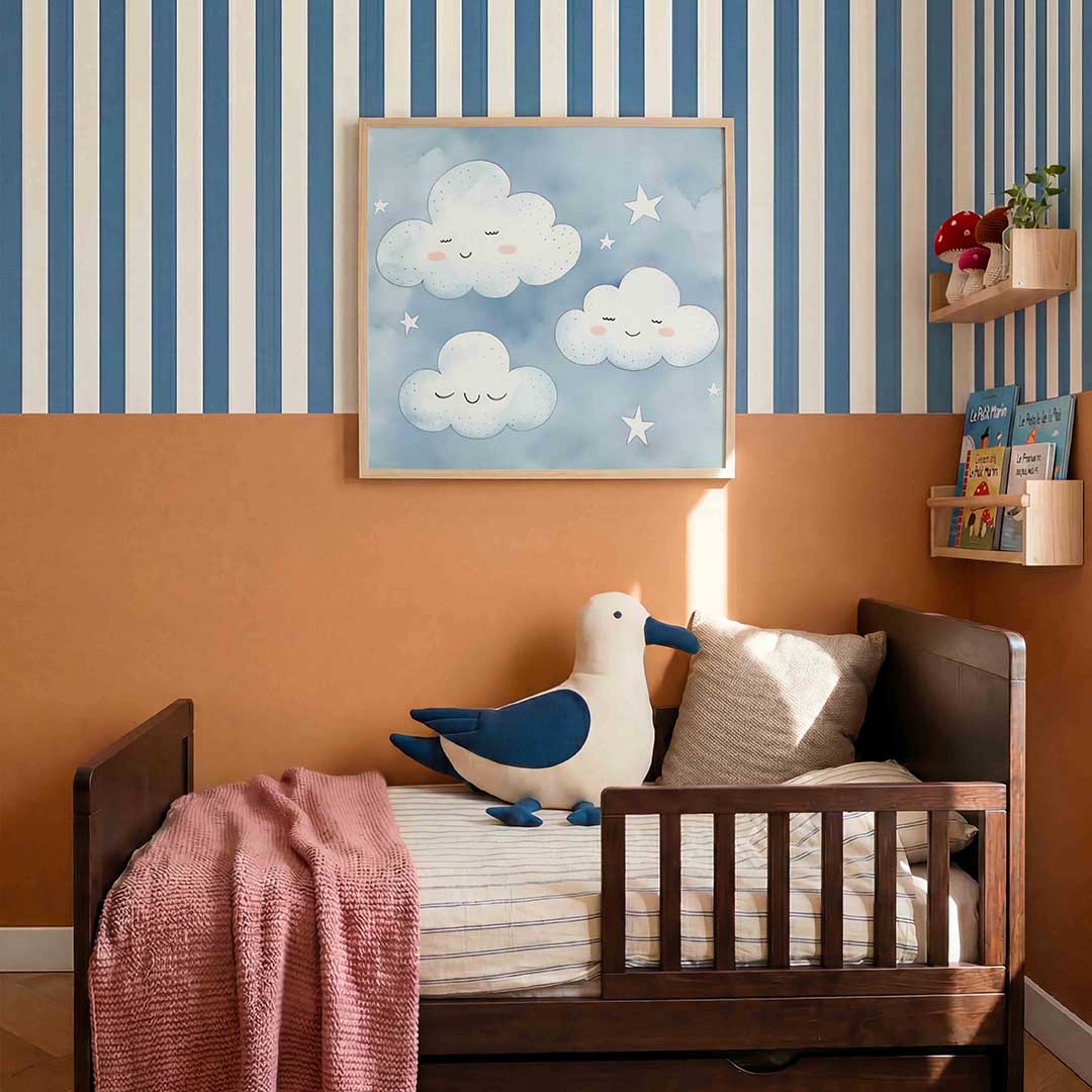 Lachende wolken en sterren Poster