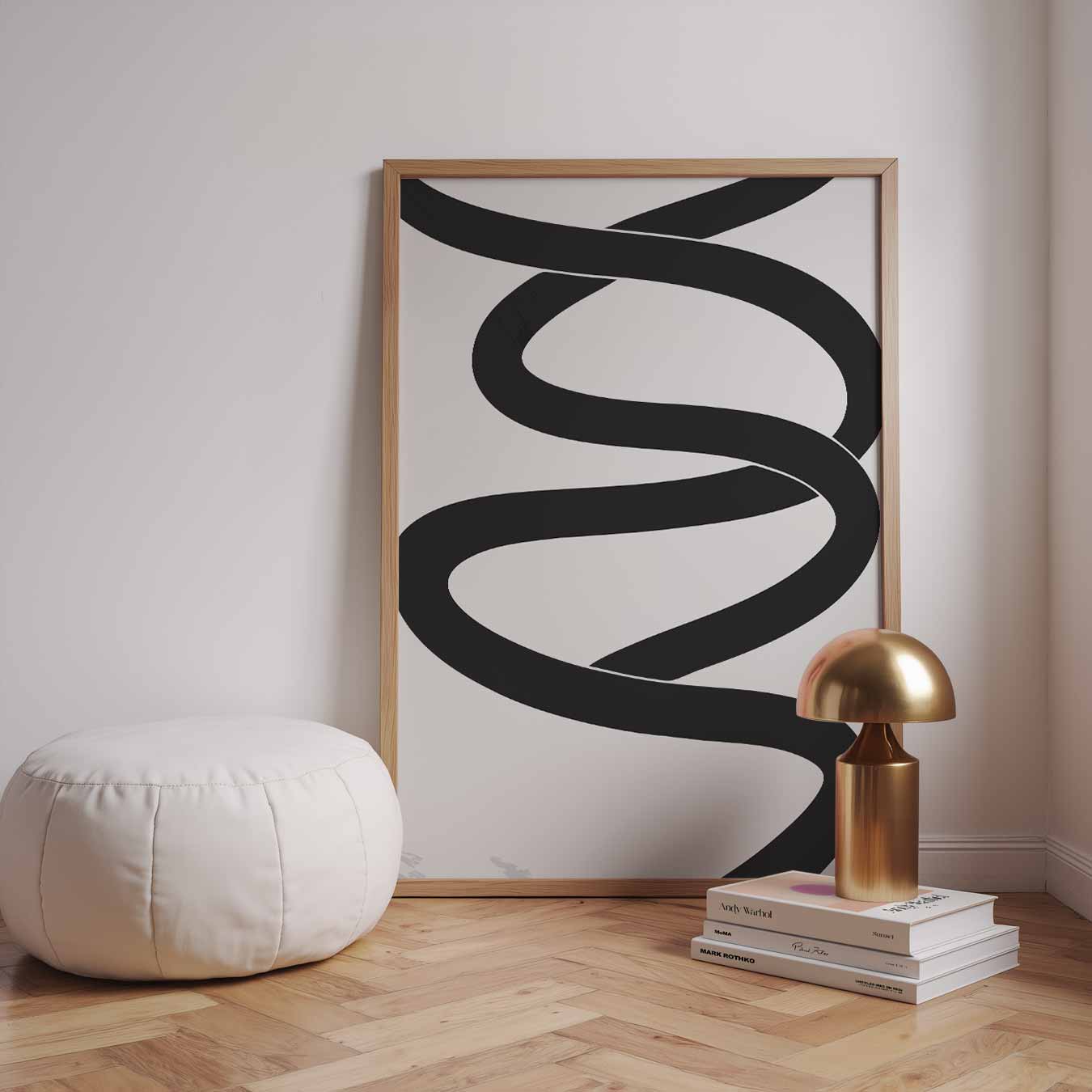 Moderne Minimalistische Kronkel Poster