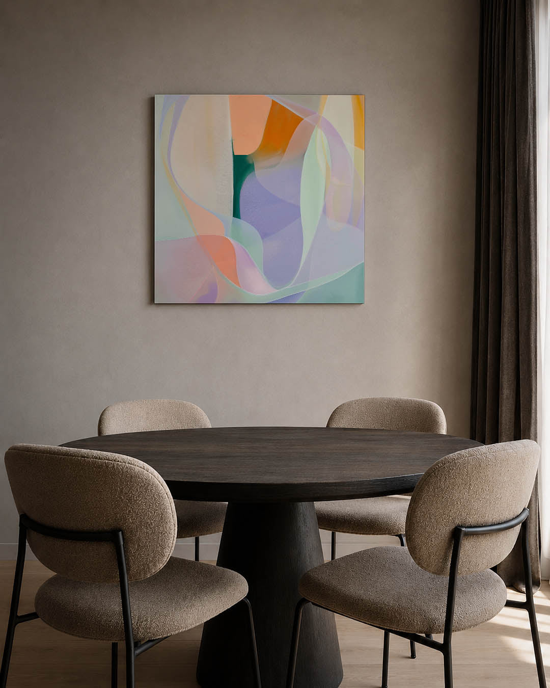 Vloeiende kleuren compositie Kunstwerk