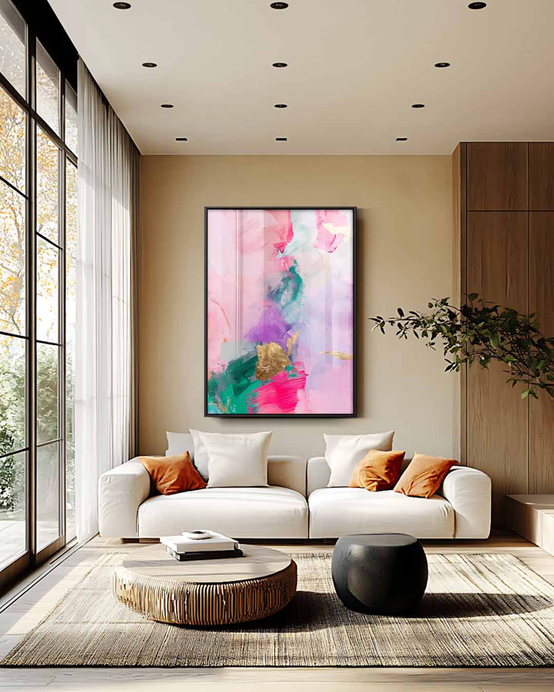 Vrolijke Kleurenpracht Kunstwerk-canvas-dibond-plexiglas-wanddecoratie-WallArtistic