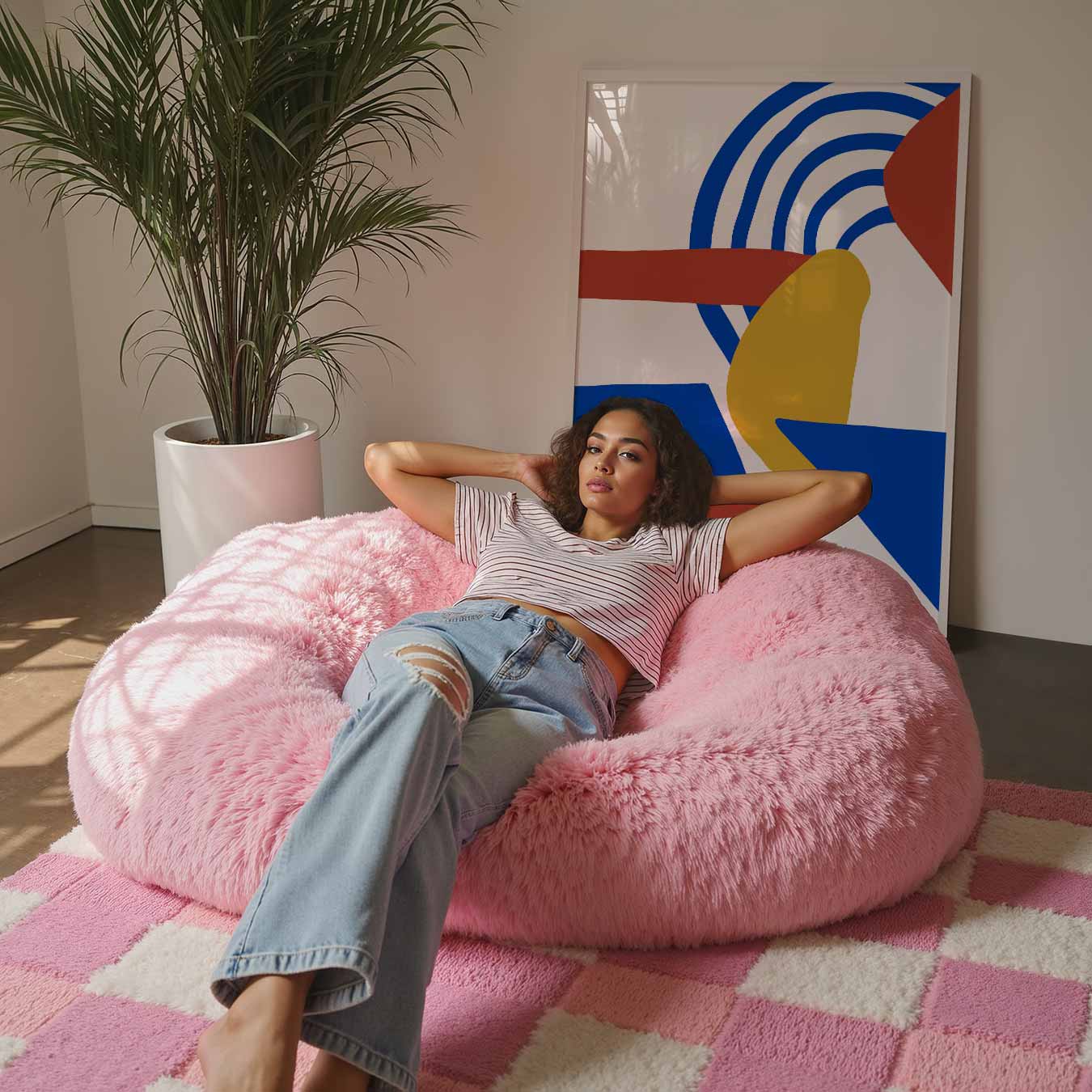 Kleurrijke Abstracte Kunstposter-WallArtistic