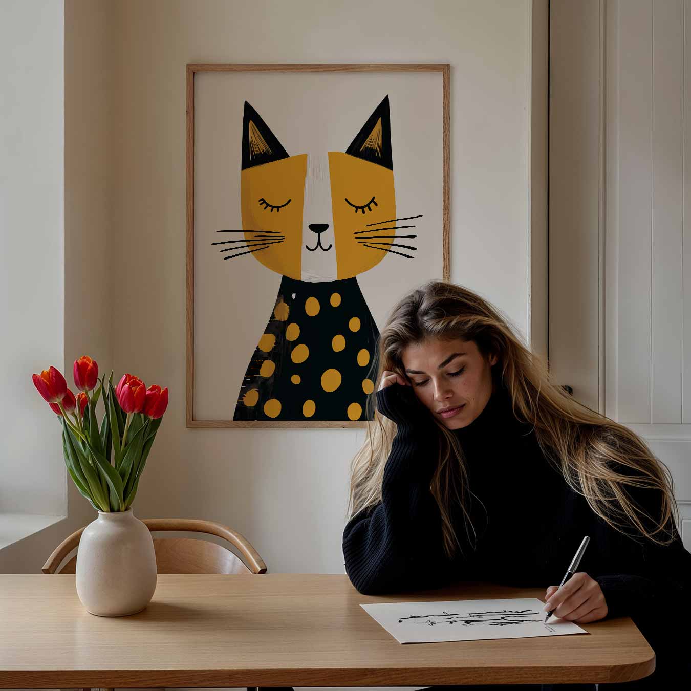 Dromerige Kattenkunst Poster