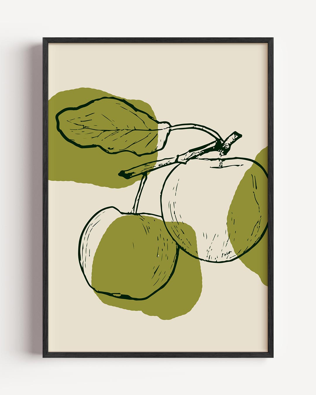 Vintage Groen Fruitprint Poster-WallArtistic