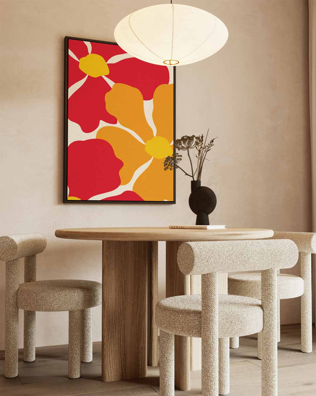 Bloemrijke Kleurexplosie Kunstwerk-canvas-dibond-plexiglas-wanddecoratie-WallArtistic