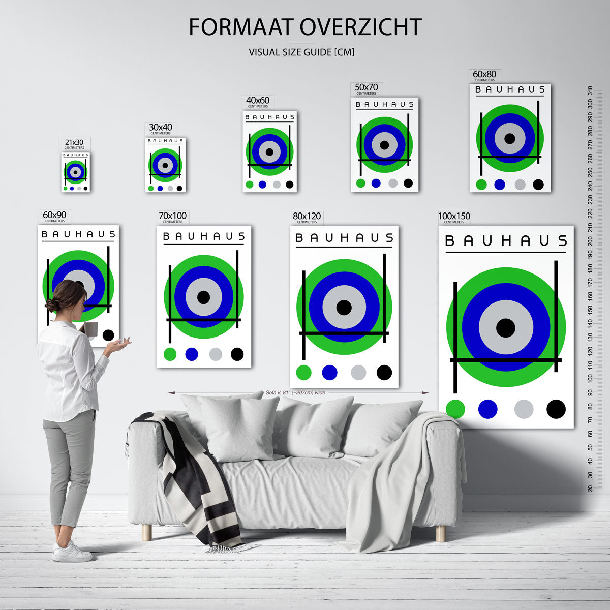 Cirkel en lijnen Poster