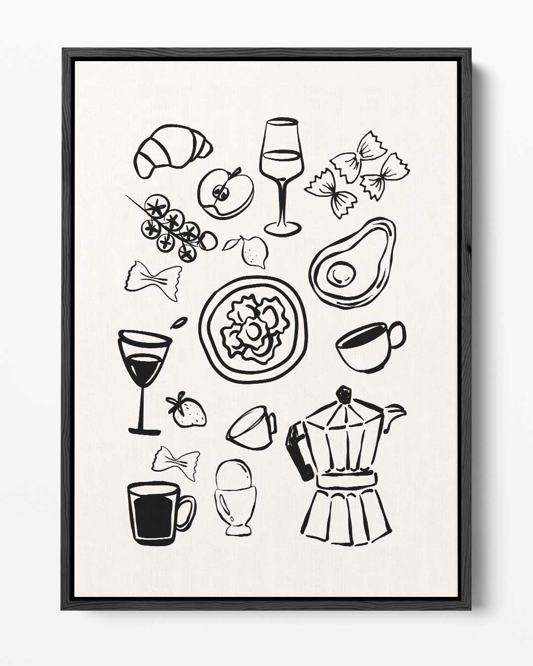 Keukenavontuur Illustratie Kunstwerk-canvas-dibond-plexiglas-wanddecoratie-WallArtistic
