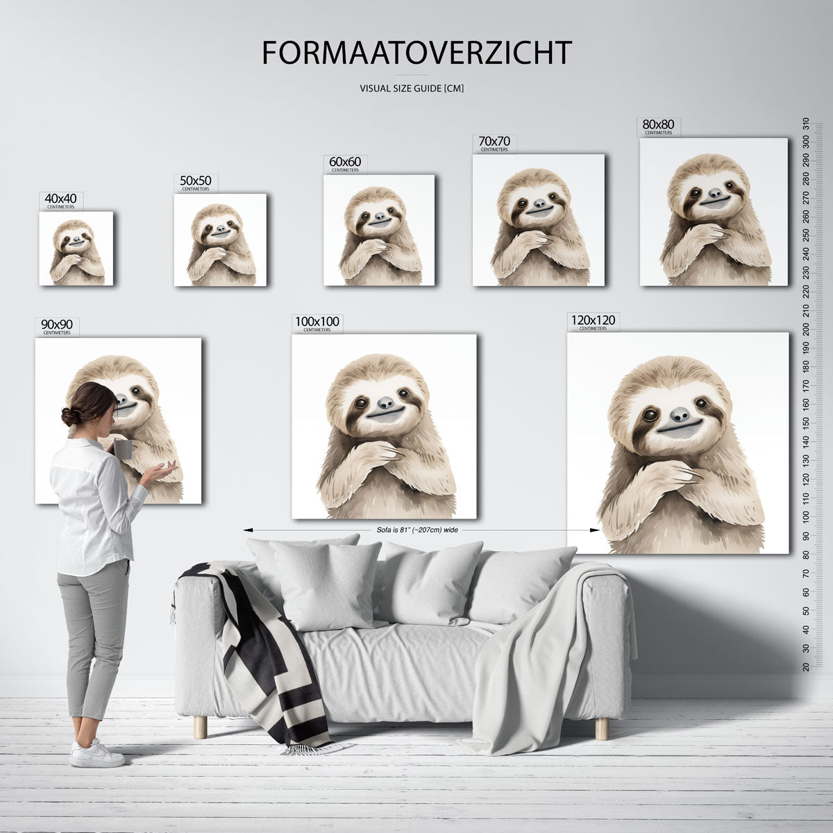 Lachende luiaard Poster