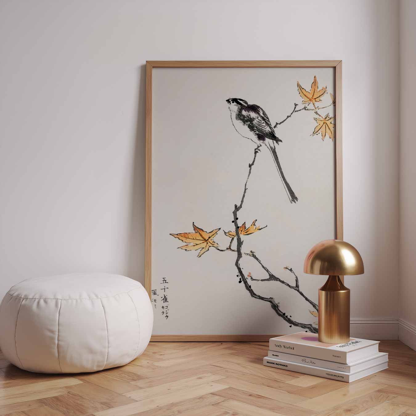 Rustieke Vogel op Herfsttak Poster