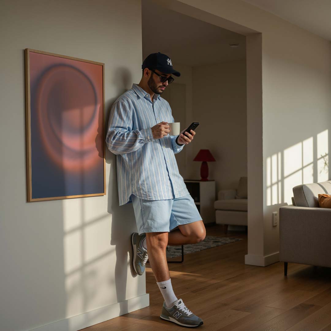 Rustgevende Abstracte Kleurenpracht Poster-WallArtistic