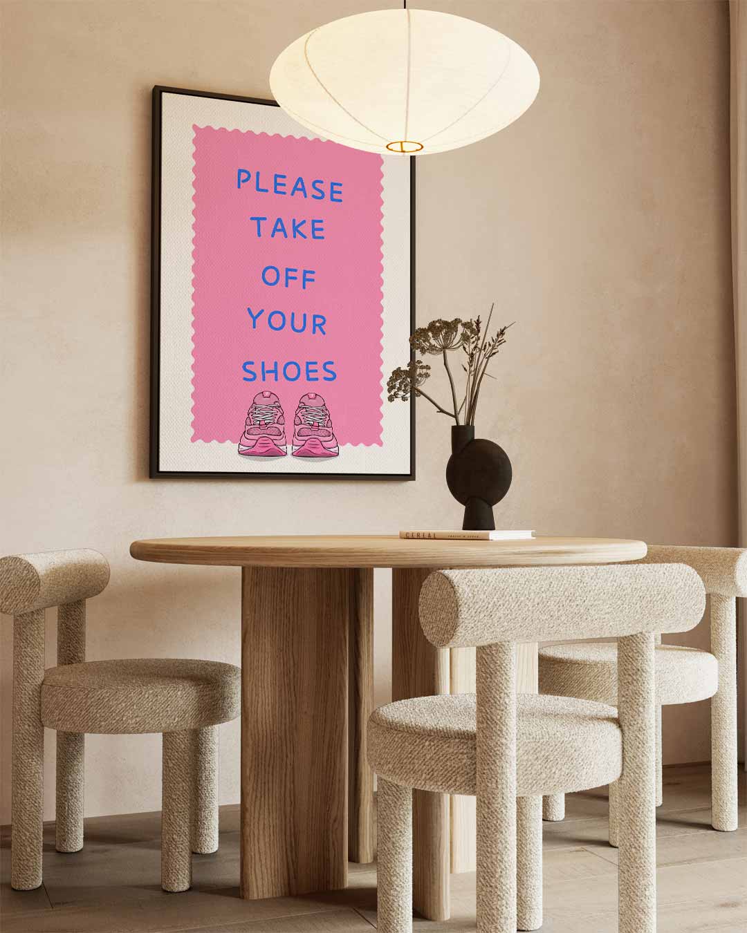 Welkomstposter met Sneakers Kunstwerk-canvas-dibond-plexiglas-wanddecoratie-WallArtistic